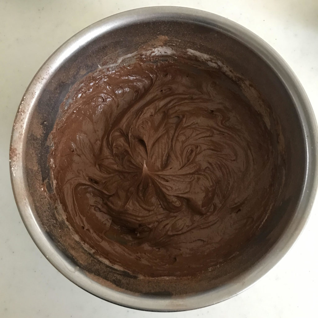 two-bite brownies チョコ,バター,グラニュー糖,塩,粉類,ココアパウダー